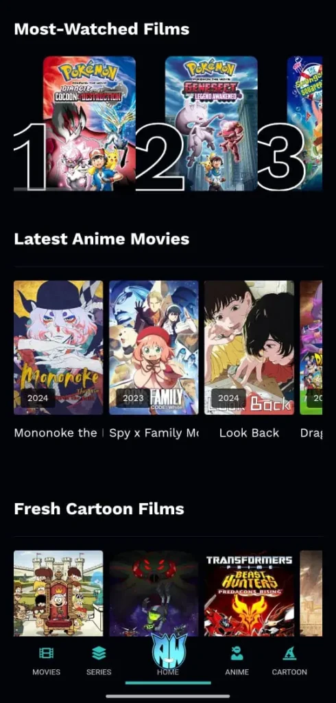 Screenshot Of the Anime World India App
